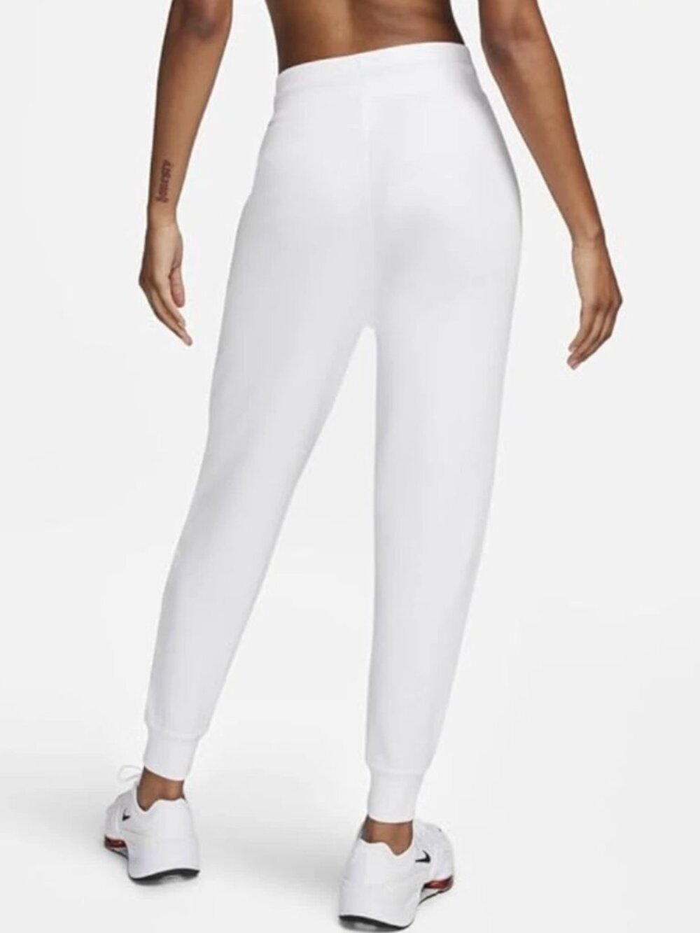 NWT Nike Dri-FIT Get Fit Fleece Joggers Pants White High Rise Gym Plus Size XXL